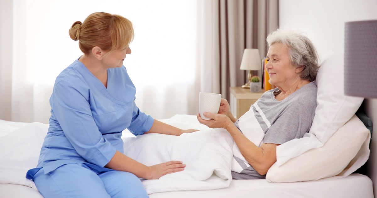 Hospice Caregiver and Woman